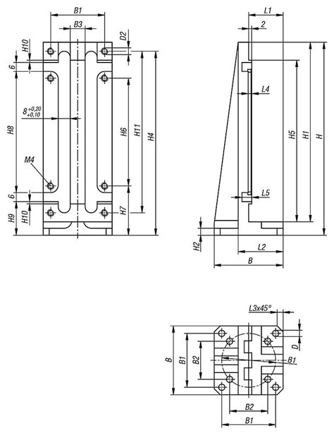 Mounting Plates Vertical Long Norelem