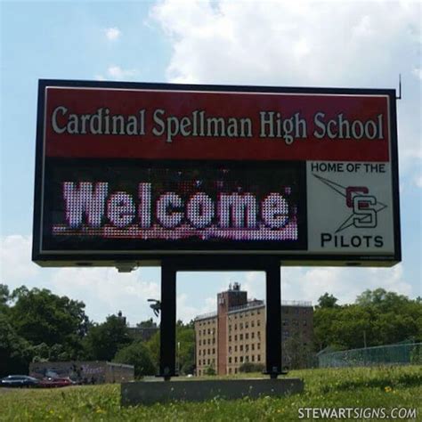 School Sign for Cardinal Spellman High School - Bronx, NY