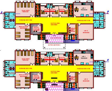 Ground And First Floor Plan Of Primary Care Clinic Public Health