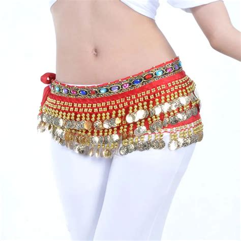 Lady Women Belly Dance Belt Scarf Accessories Row Belt Skirt With