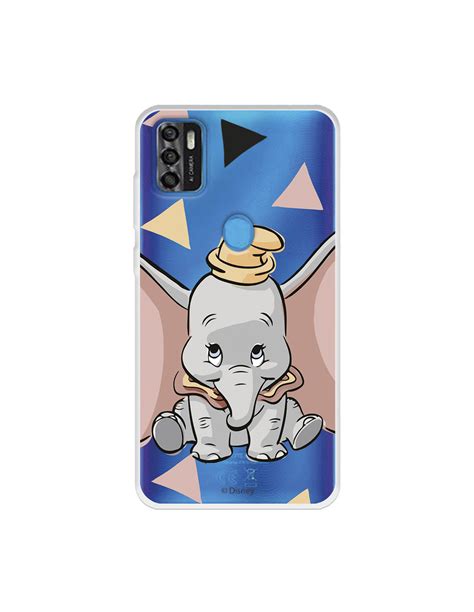 Funda Para ZTE Blade A31 Oficial De Disney Dumbo Silueta Transparente