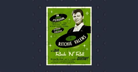 Ritchie Valens Concert Poster Green Ritchie Valens T Shirt