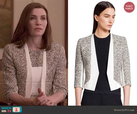 Alicias Speckled Print Jacket And Dress Set On The Good Wife Outfit