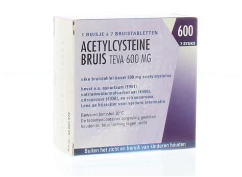 Acetylcysteine 600mg 7 Effervescent Tablets Teva Bik Bik Online