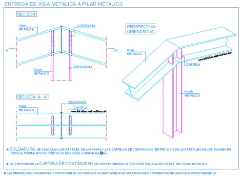 Uni N De Vigas Met Licas Inclinadas Con Pilar Met Lico Viga