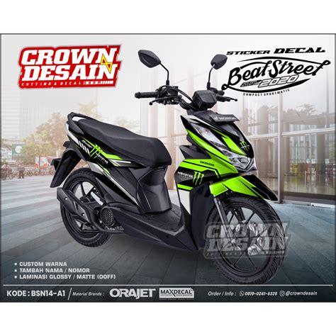 Jual DECAL MOTOR Honda Beat Street 2020 Fullbody Sticker Decal Beat