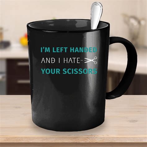 Left Handed Mug Left Handed Cup Left Handed T Black Etsy