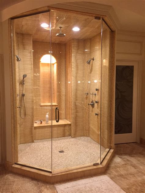 Honey Onyx Shower Stone City Kitchen And Bath Design