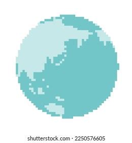 Earth Pixel Art Vector Illustration On Stock Vector Royalty Free