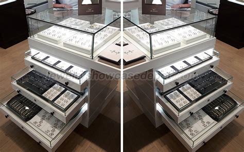 White Jewelry Display Showcase