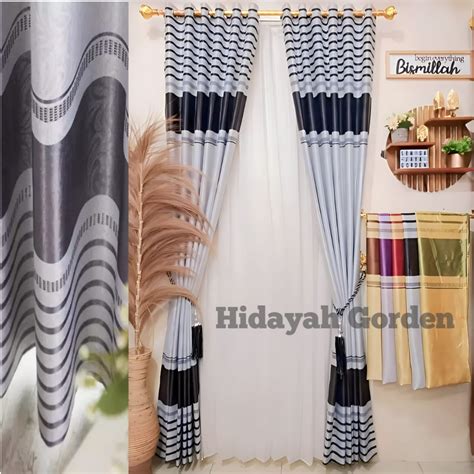 Jual Gorden Jendela Pintu Motif Tebal Dari Bahan Import Kain Balck Out