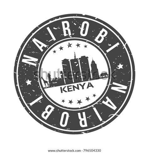 Nairobi Kenya Africa Stamp Logo Icon Stock Vector Royalty Free 796504330