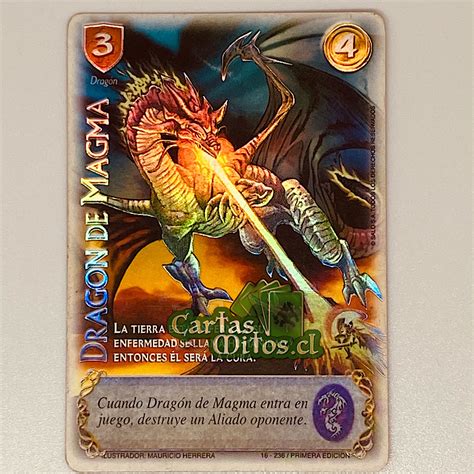 16 236 Dragón de Magma Myl Espada Sagrada Cartas Mitos