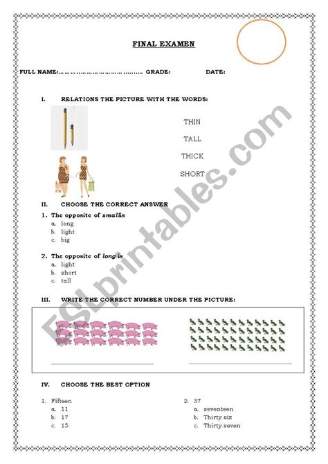 Exam Review Esl Worksheet By Lucky Chio