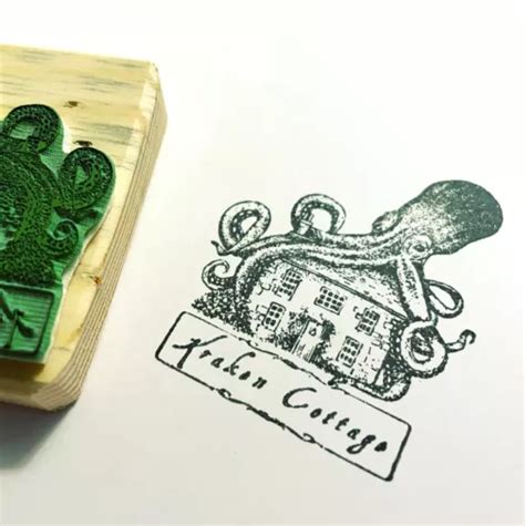 Custom Eco Rubber Stamp Personalised Logoreclaimed Woodlifetime