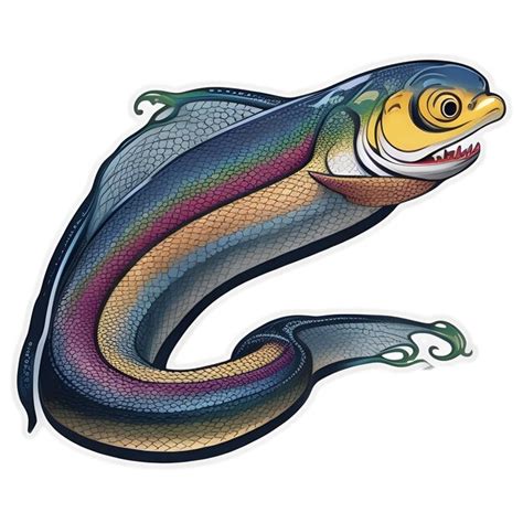 Premium Vector Eel Cartoon Fish