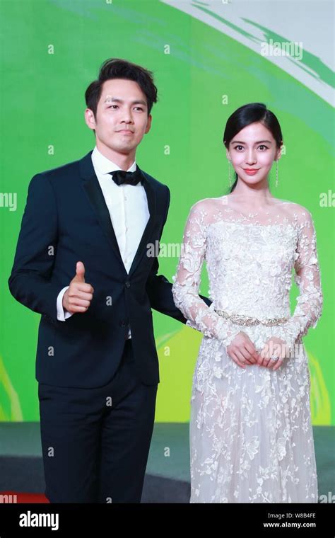 Hong Kong Model And Actress Angelababy Right And Actor Wallace Chung