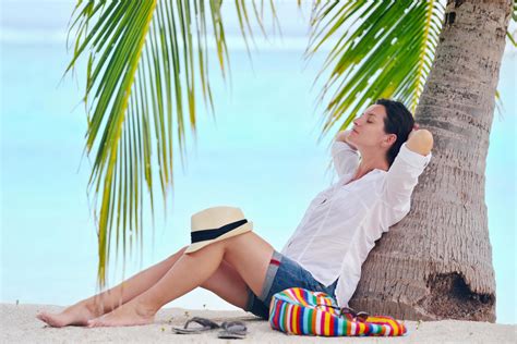 Happy Woman Enjoy Summer Vacation Stock Photo At Vecteezy