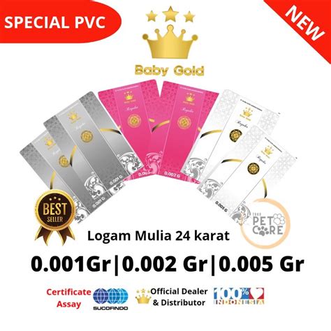 Jual Logam Mulia 24 Karat Baby Gold 0 001 Gram 0 002 Gram 0 005