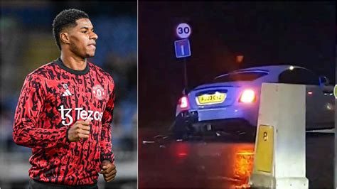 Rashford Del Manchester United Sufre Un Accidente De Coche Con Su