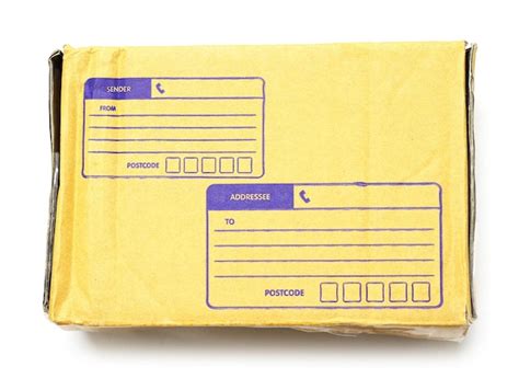 premium photo parcel box  white