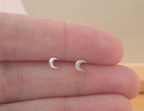 Sterling Silver Crescent Moon Earrings Cross Jewellery Uk