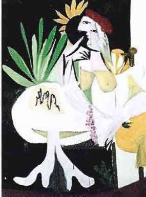 Pablo Picasso Estate Signed Giclee Green Leaves With Nude