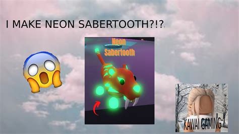 I Make Neon Sabertooth Adopt Me Roblox Youtube