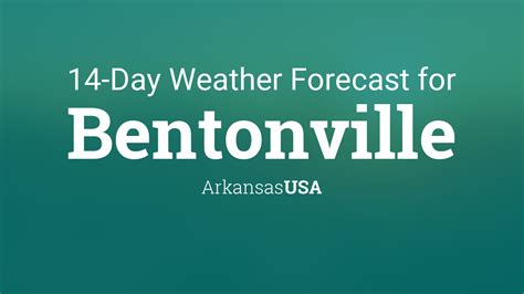 Bentonville, Arkansas, USA 14 day weather forecast