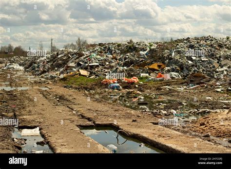 Garbage Dump Illegal Dump In Russia Garbage And Writing Waste Harm