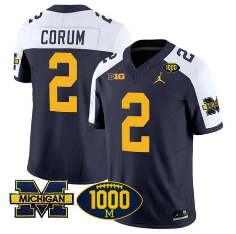 [Available] Buy Blake Corum Jersey #2 Michigan Navy Alternate