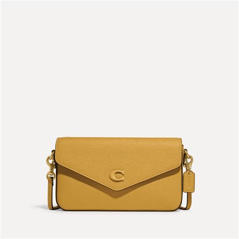 Coach Wyn Crossgrain Leather Cross Body Bag In Yellow Lyst Uk