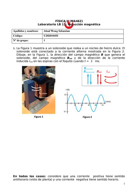 Reporte De Laboratorio De F Sica Ii F Sica Ii Ma Laboratorio