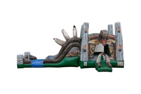 Jurassic Island Double Lane Combo Your Favorite Inflatables