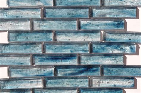 Fusion Glass Sky Blue Linear Strips 09s Glass Collection Glass Tile