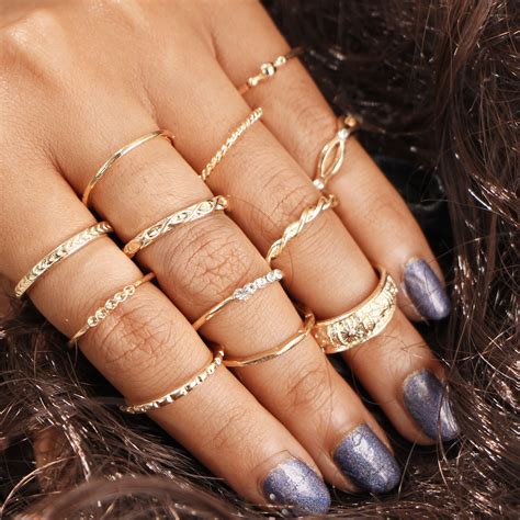 Womens Fashion Alloy Multiple Sets Of Rings