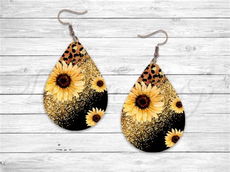 Sunflower Cow On Head Earring PNG Graphic By ShawaShop Creative Fabrica