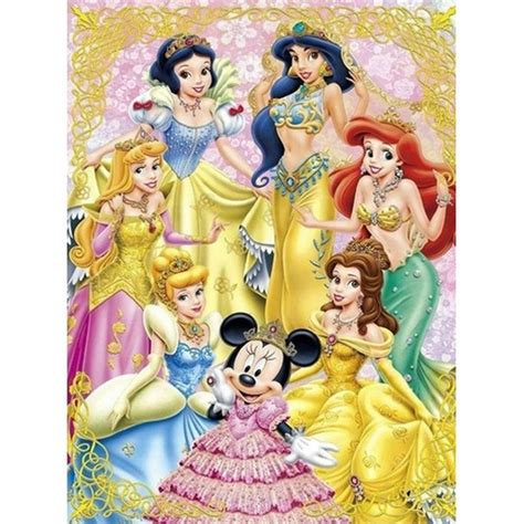 Princess And Mickey Mouse Full Round Or Square Drill Diamond Painting