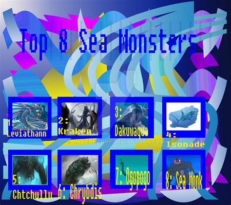 Top 8 Sea Monsters by WyvernCorp on DeviantArt