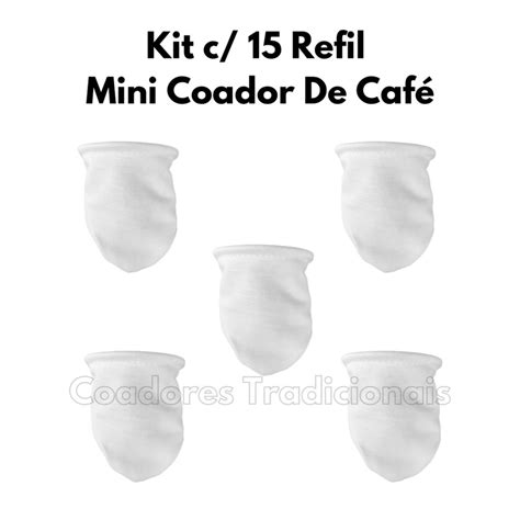 Kit Refil Mini Coador de Café Individual 15 Unidades Elo7