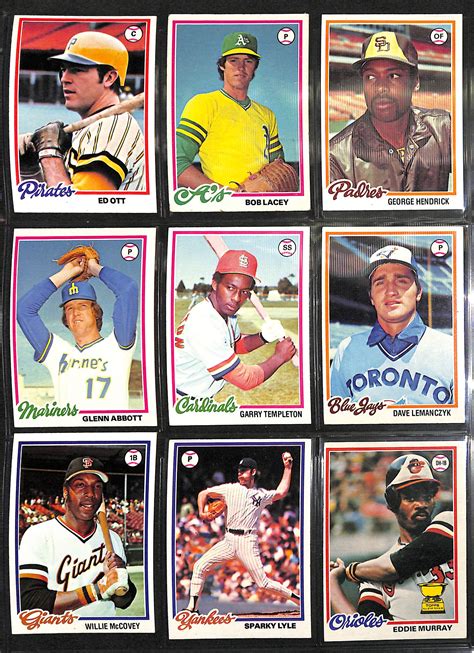 Lot Detail 1978 Topps Complete Baseball Card Set Includes Eddie