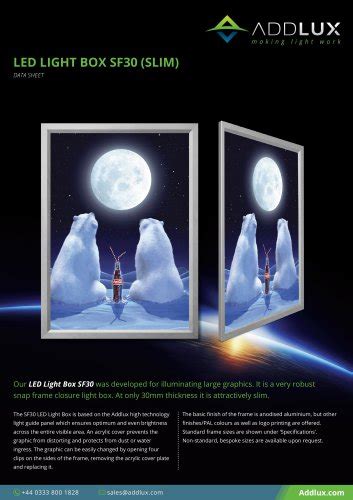 Led Light Box Tfs Addlux Limited Pdf Catalogs Documentation