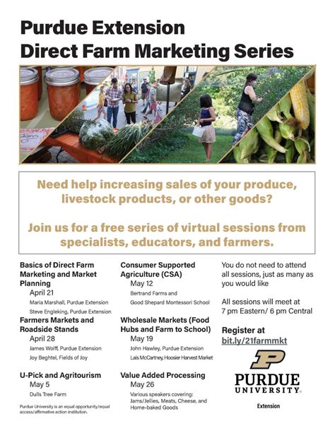 Direct Farm Marketing Series Purdue University Vegetable Crops Hotline