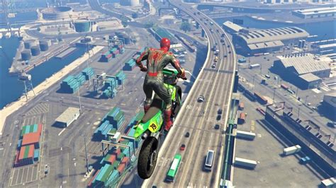 GTA 5 IRON SPIDERMAN moments drôles sauts de voitures motos camions