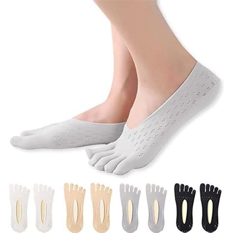 Chaussettes pour femmes 5 doigts non exposées 4 paires couleur de l