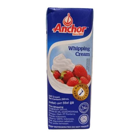 Jual Whipping Cream Anchor Dairy 250ml UHT Whipped Whip Krim Kocok