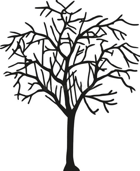 Naked Tree Without Leaves Stock Vector Illustration Of Landscape