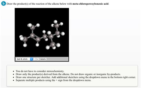 Solved Draw The Product S Of The Reaction Of The Alkene Chegg