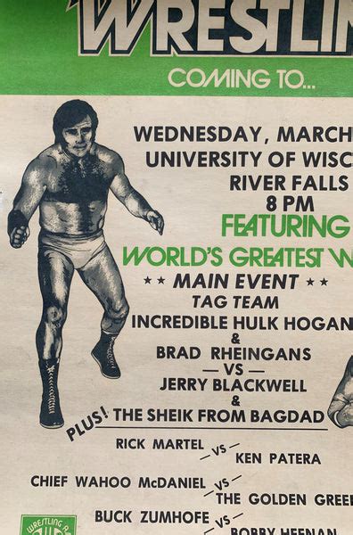 HOGAN, HULK & BRAD RHEINGANS VS. JERRY BLACKWELL & THE SHEIK FROM BAGH ...