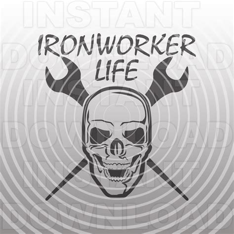 Ironworker Svg Fileironworker Life Skull Svg Fileunion Svg Etsy Australia